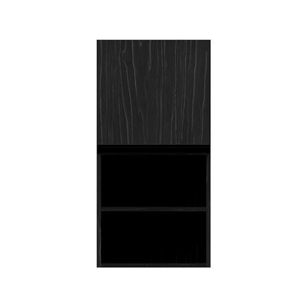 ตู้แขวนเดี่ยวบานเรียบพร้อมชั้น JUPITER SILKY OAK 40x80 ซม. สีดำ_1
