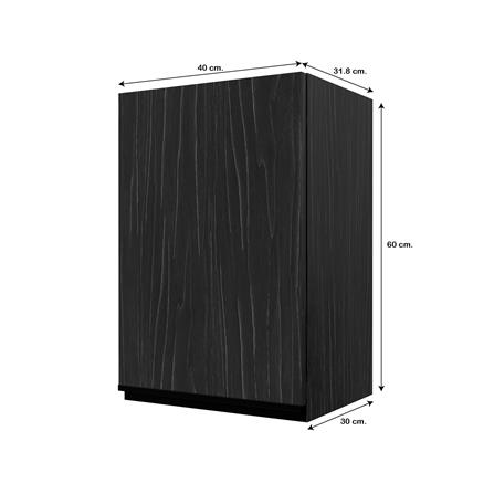 ตู้แขวนเดี่ยวบานเรียบ JUPITER SILKY OAK 40x60 ซม. สีดำ_5