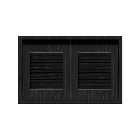 บานคู่ใต้เตาเกล็ดเต็ม JUPITER SILKY OAK 83x53 ซม. สีดำ