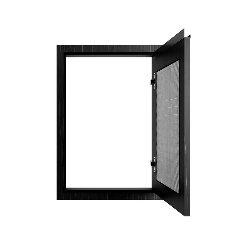 บานซิงค์เดี่ยวเกล็ดเต็ม JUPITER SILKY OAK 43x63 ซม. สีดำ