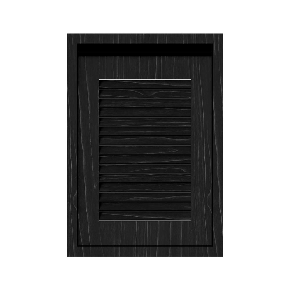 บานซิงค์เดี่ยวเกล็ดเต็ม JUPITER SILKY OAK 47x67 ซม. สีดำ