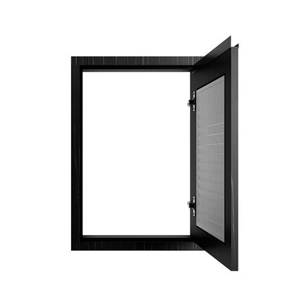 บานซิงค์เดี่ยวเกล็ดเต็ม JUPITER SILKY OAK 43x63 ซม. สีดำ_1