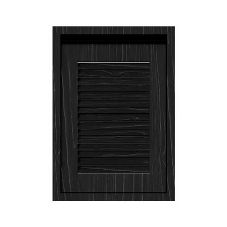 บานซิงค์เดี่ยวเกล็ดเต็ม JUPITER SILKY OAK 47x67 ซม. สีดำ