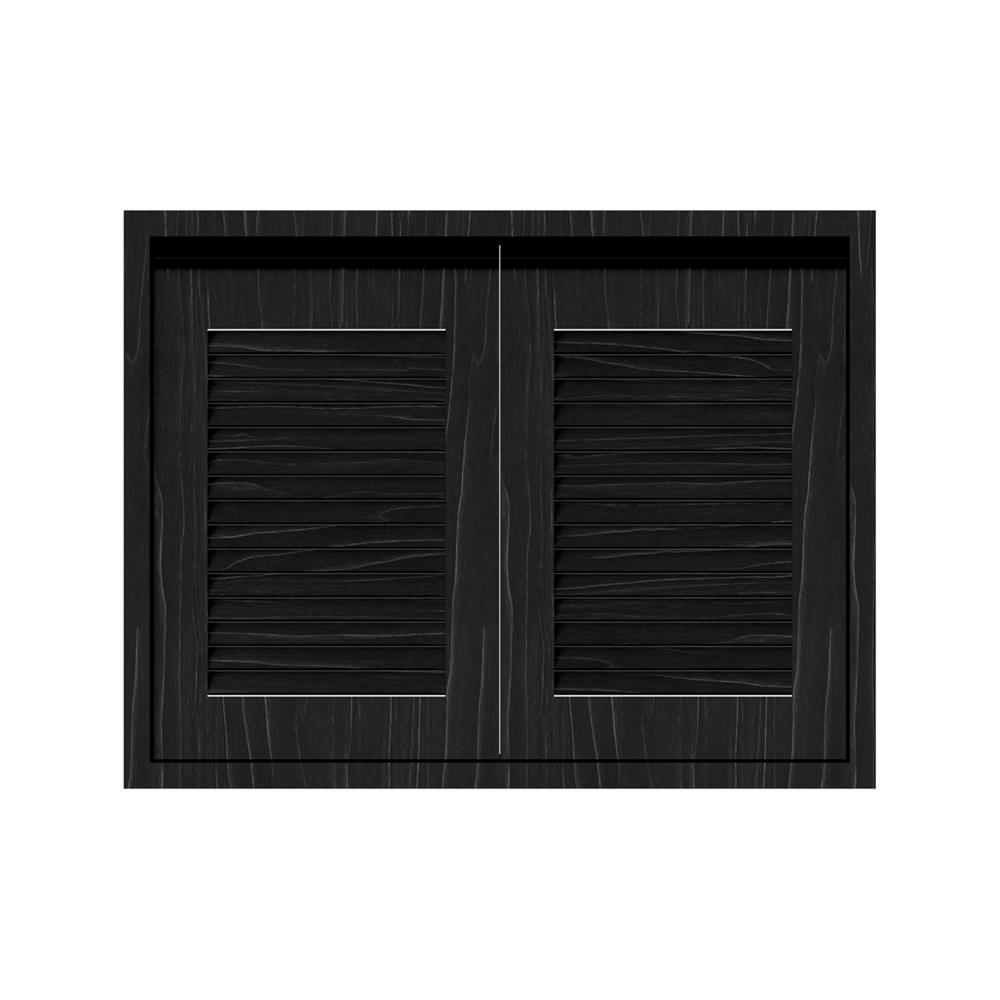 บานซิงค์คู่เกล็ดเต็ม JUPITER SILKY OAK 83x63 ซม. สีดำ