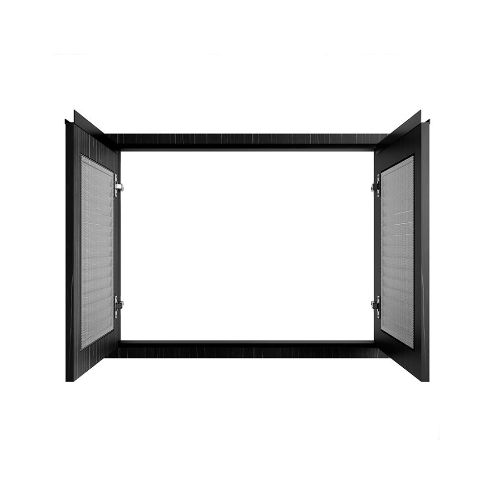 บานซิงค์คู่เกล็ดเต็ม JUPITER SILKY OAK 83x63 ซม. สีดำ