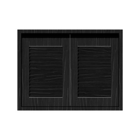 บานซิงค์คู่เกล็ดเต็ม JUPITER SILKY OAK 83x63 ซม. สีดำ