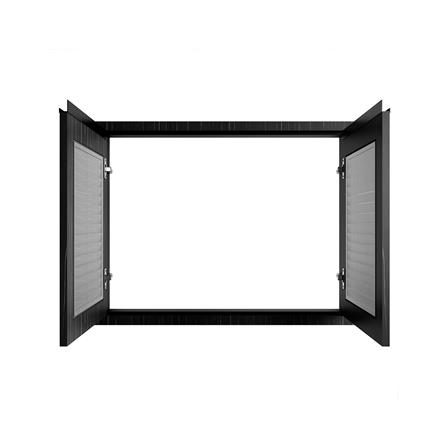 บานซิงค์คู่เกล็ดเต็ม JUPITER SILKY OAK 83x63 ซม. สีดำ_1