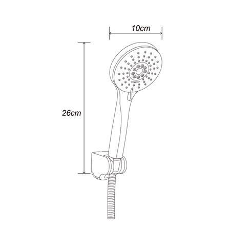 ชุดฝักบัวสายอ่อน 3 ระดับ RASLAND RA D413-D421 สีโครม_7