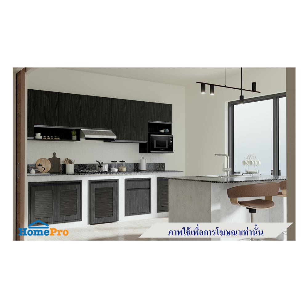 บานซิงค์เดี่ยวเรียบ JUPITER SILKY OAK 47x67 ซม. สีดำ