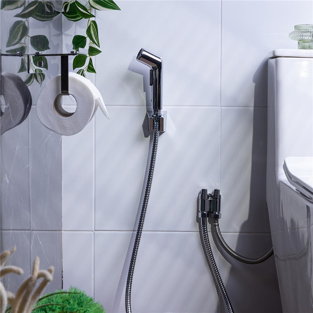 สายฉีดชำระครบชุด RASLAND RA DOUBLE-ACTION สีโครม