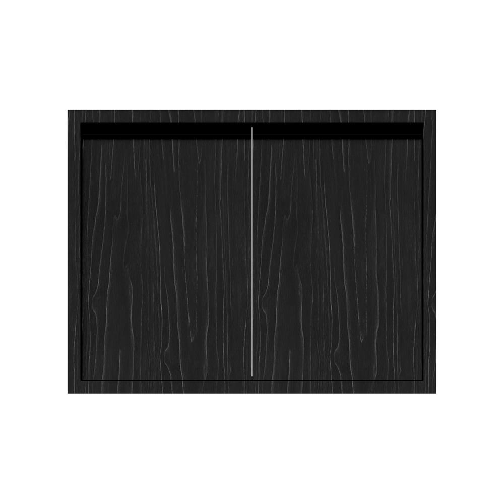 บานซิงค์คู่เรียบ JUPITER SILKY OAK 83x63 ซม. สีดำ