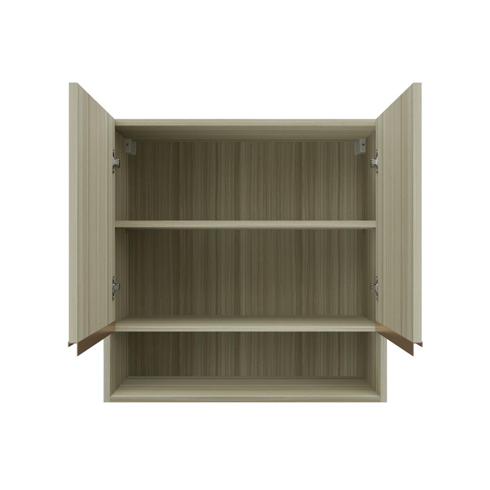 ตู้แขวนคู่บานทึบพร้อมชั้นโล่ง JUPITER SILKY TEAK 80x80 ซม. สีน้ำตาล