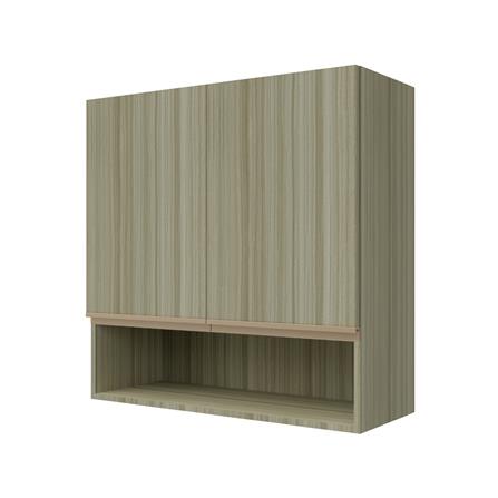 ตู้แขวนคู่บานทึบพร้อมชั้นโล่ง JUPITER SILKY TEAK 80x80 ซม. สีน้ำตาล