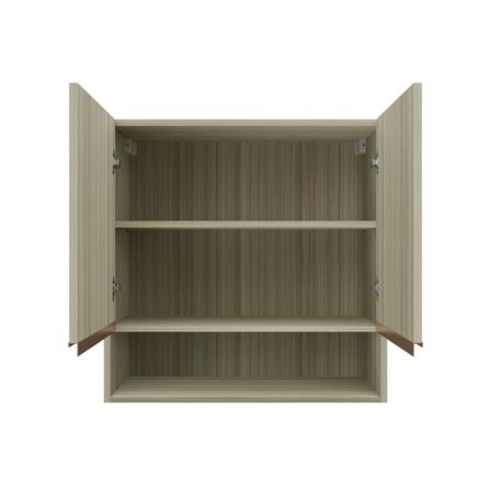 ตู้แขวนคู่บานทึบพร้อมชั้นโล่ง JUPITER SILKY TEAK 80x80 ซม. สีน้ำตาล_2