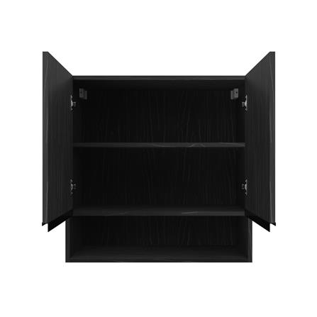 ตู้แขวนคู่บานทึบพร้อมชั้นโล่ง JUPITER SILKY OAK 80x80 ซม. สีดำ_2