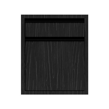 ตู้ลิ้นชัก 2 ชั้นรางล้อ JUPITER SILKY OAK 52x63 ซม. สีดำ