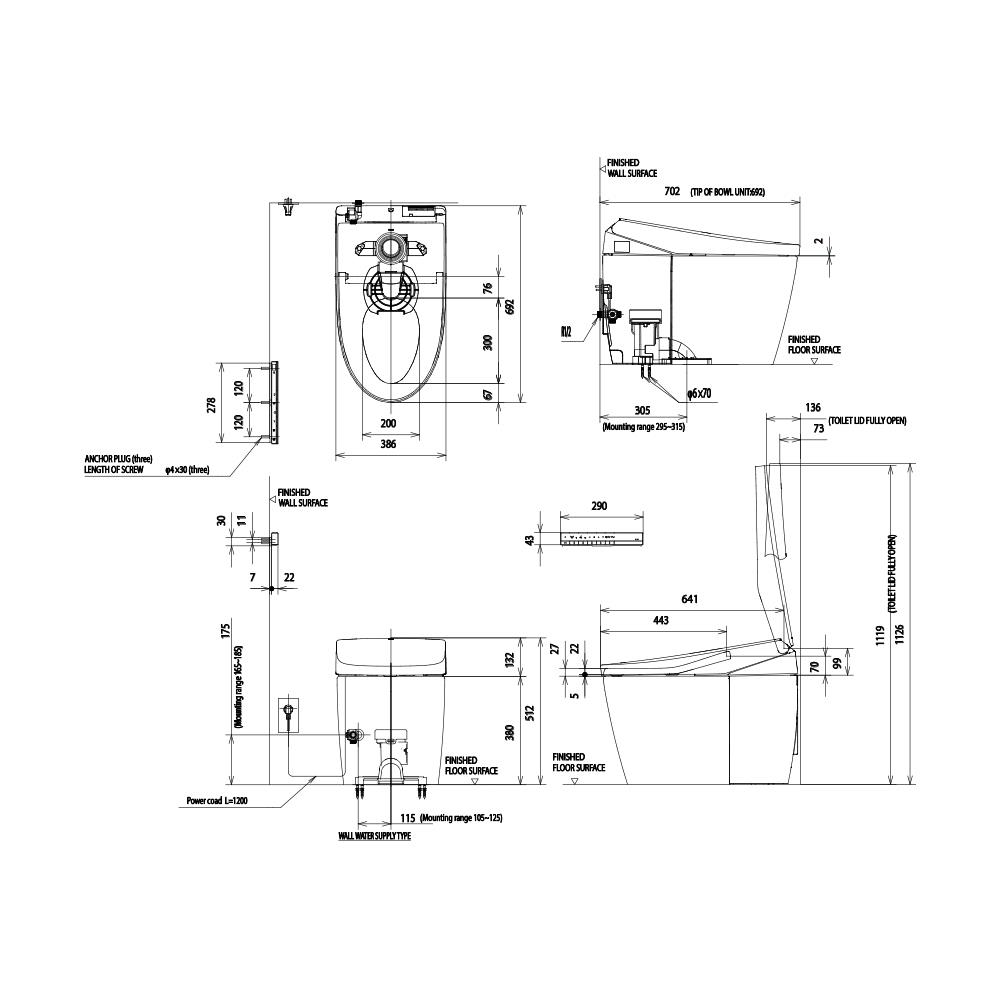 สุขภัณฑ์อัตโนมัติ TOTO CES85510VJ 3/3.8 ลิตร สีขาว