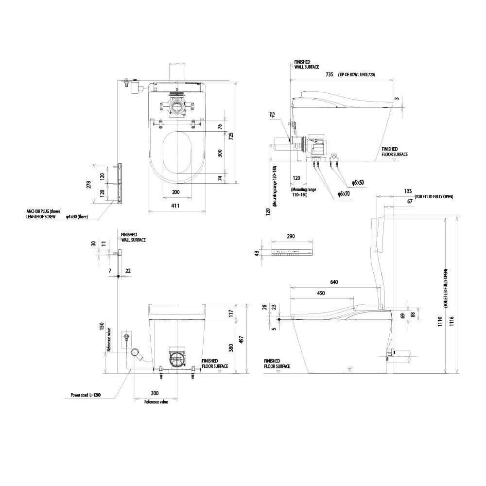 สุขภัณฑ์อัตโนมัติ TOTO CES87120PVJ 3/4.5 ลิตร สีขาว