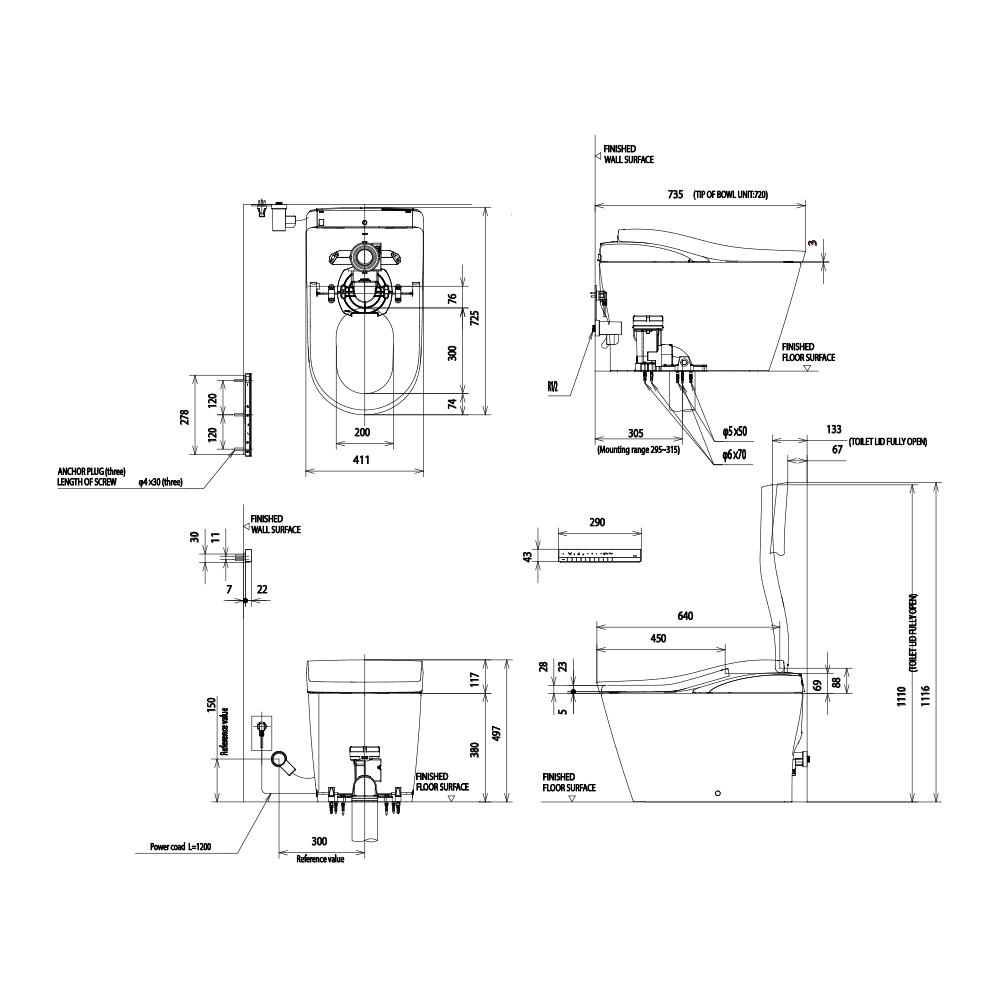สุขภัณฑ์อัตโนมัติ TOTO CES87320VJ 3/3.8 ลิตร สีขาว