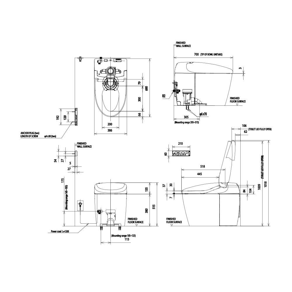สุขภัณฑ์อัตโนมัติ TOTO CES83410VJ 3/3.8 ลิตร สีขาว