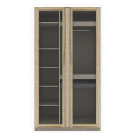 ตู้เสื้อผ้า 2 บานเปิด KONCEPT BLOX 19216657 100 ซม. สีไม้อ่อน_0