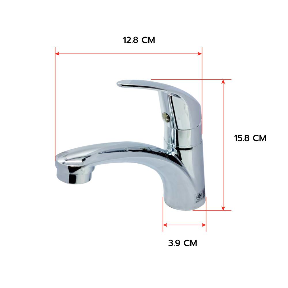 ก๊อกอ่างล้างหน้าเดี่ยว HOEN EN-003(T) สีโครม