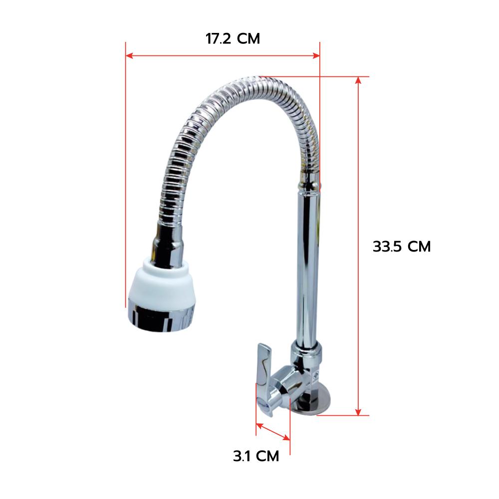 ก๊อกซิงค์เดี่ยวเคาน์เตอร์ HOEN EN-805(T) สีโครม