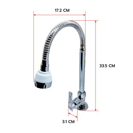 ก๊อกซิงค์เดี่ยวเคาน์เตอร์ HOEN EN-805(T) สีโครม_2