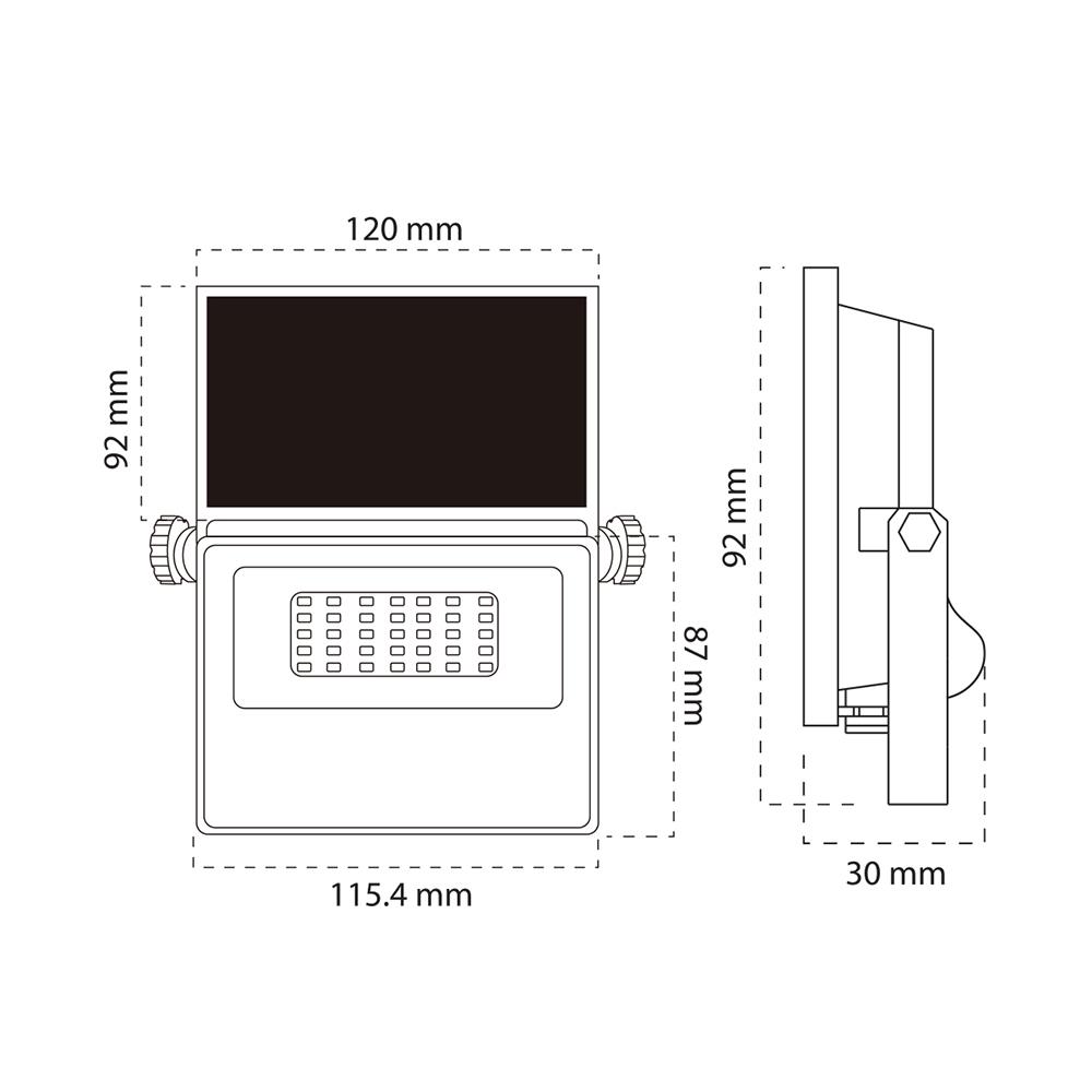 ไฟโซลาร์เซลล์ LED อเนกเประสงค์ TOSHIBA 10 วัตต์ DAYLIGHT