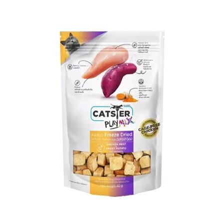 ขนมแมว CATSTER PLAY MIX CHICKEN AND SWEET POTATO 40 ก._0