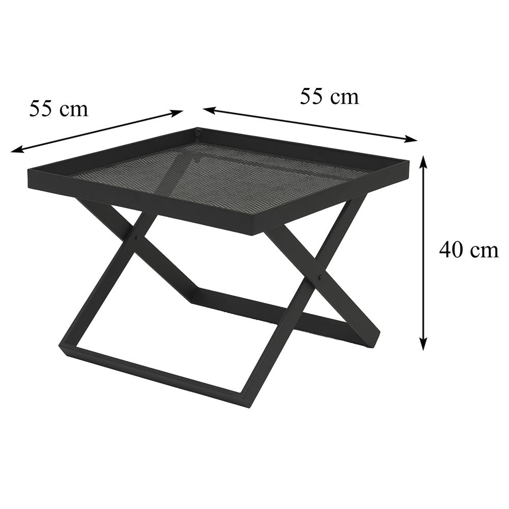 โต๊ะข้างเหล็ก SPRING COMY 55 ซม. สีดำ