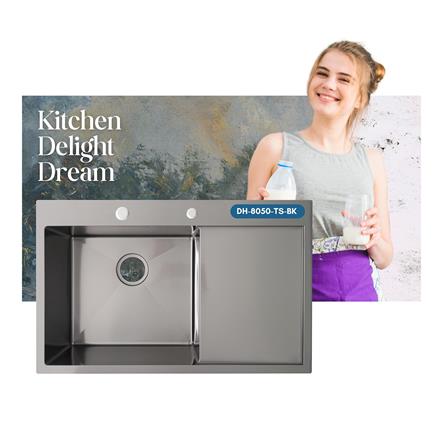 ซิงค์ฝัง 1 หลุม 1 ที่พัก DYNA HOME DH-8050-TS-BK สีดำ_3