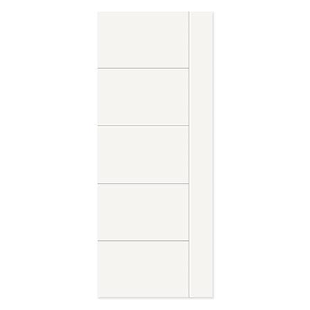 ประตูภายใน HDF METRO LINEA 05 80X200 ซม. สีขาว ไม่เจาะลูกบิด