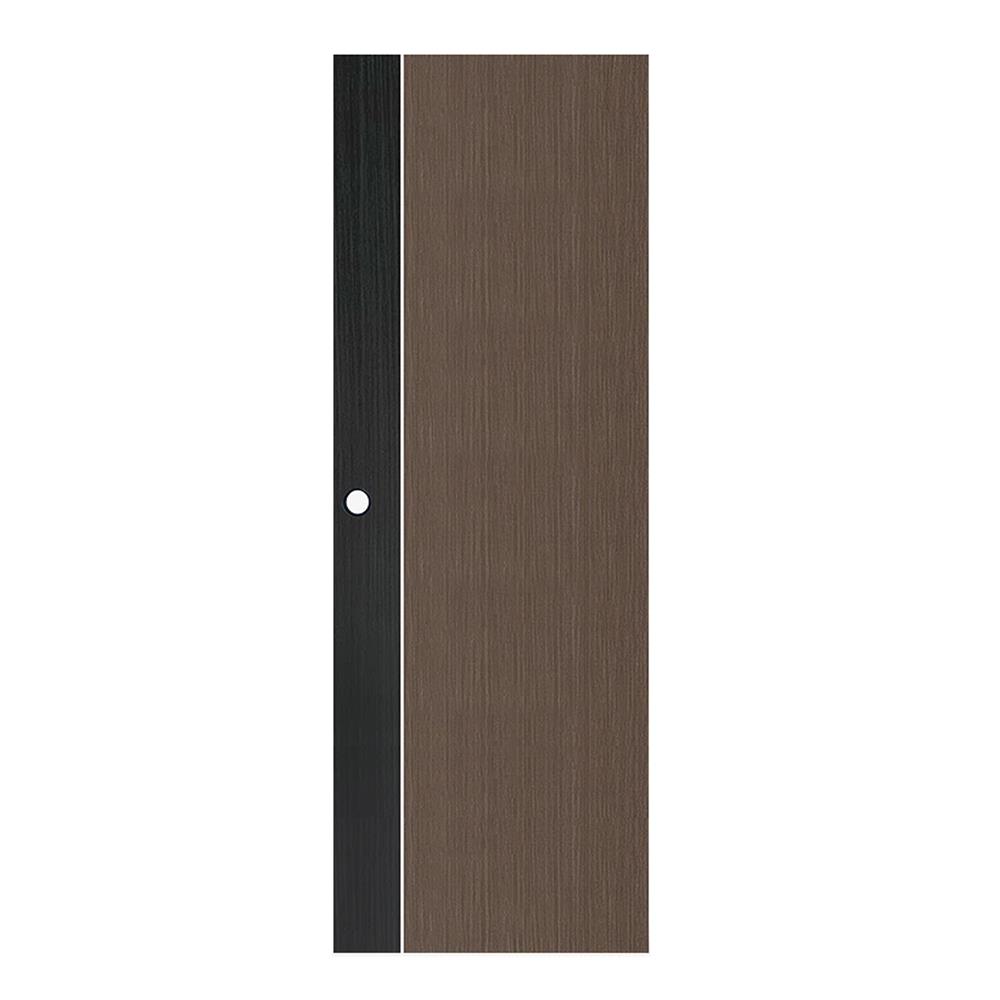 ประตูห้องน้ำ UPVC ECO-DOOR PC1 70X200 ซม. สีโอ๊ค ทูโทน เจาะลูกบิด