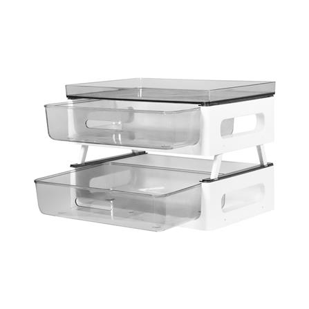 ชั้นลิ้นชัก 2 ชั้นสำหรับเก็บแก้วและอุปกรณ์ชงกาแฟ KECH_3