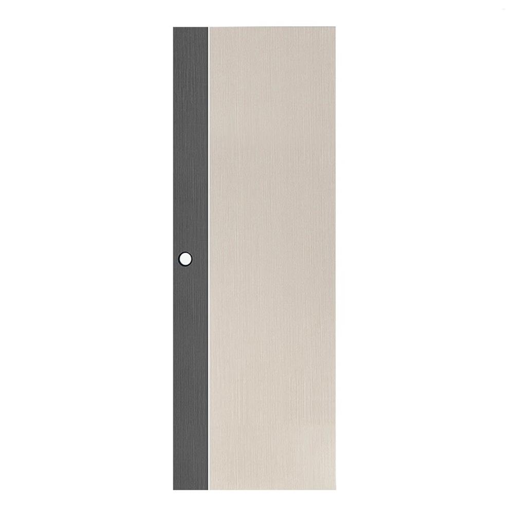 ประตูห้องน้ำ UPVC ECO-DOOR PD1 70X200 ซม. สีครีมเทา ทูโทน เจาะลูกบิด