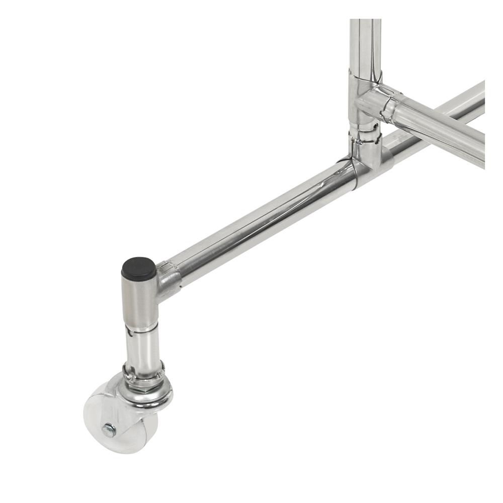 ราวแขวนผ้าราวเดี่ยวสเตนเลส 304 มีล้อ PLIM EMMA 1.2 เมตร