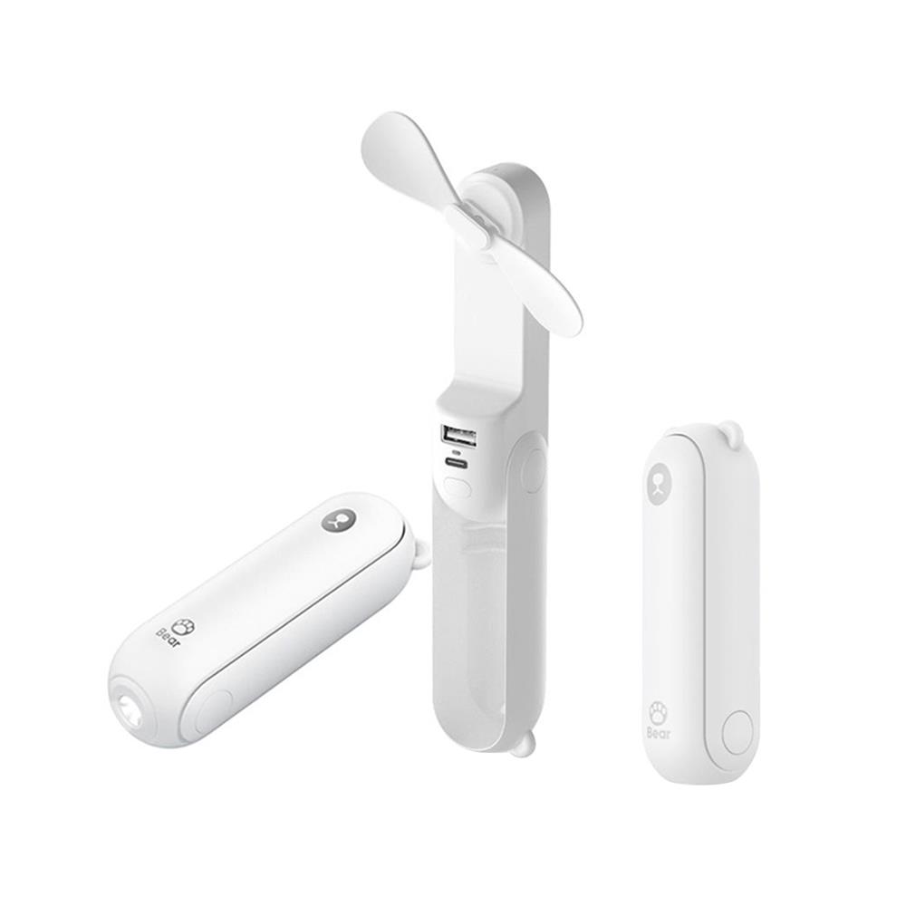 พัดลมพกพา 1.5 นิ้ว JISULIFE F8 สีขาว