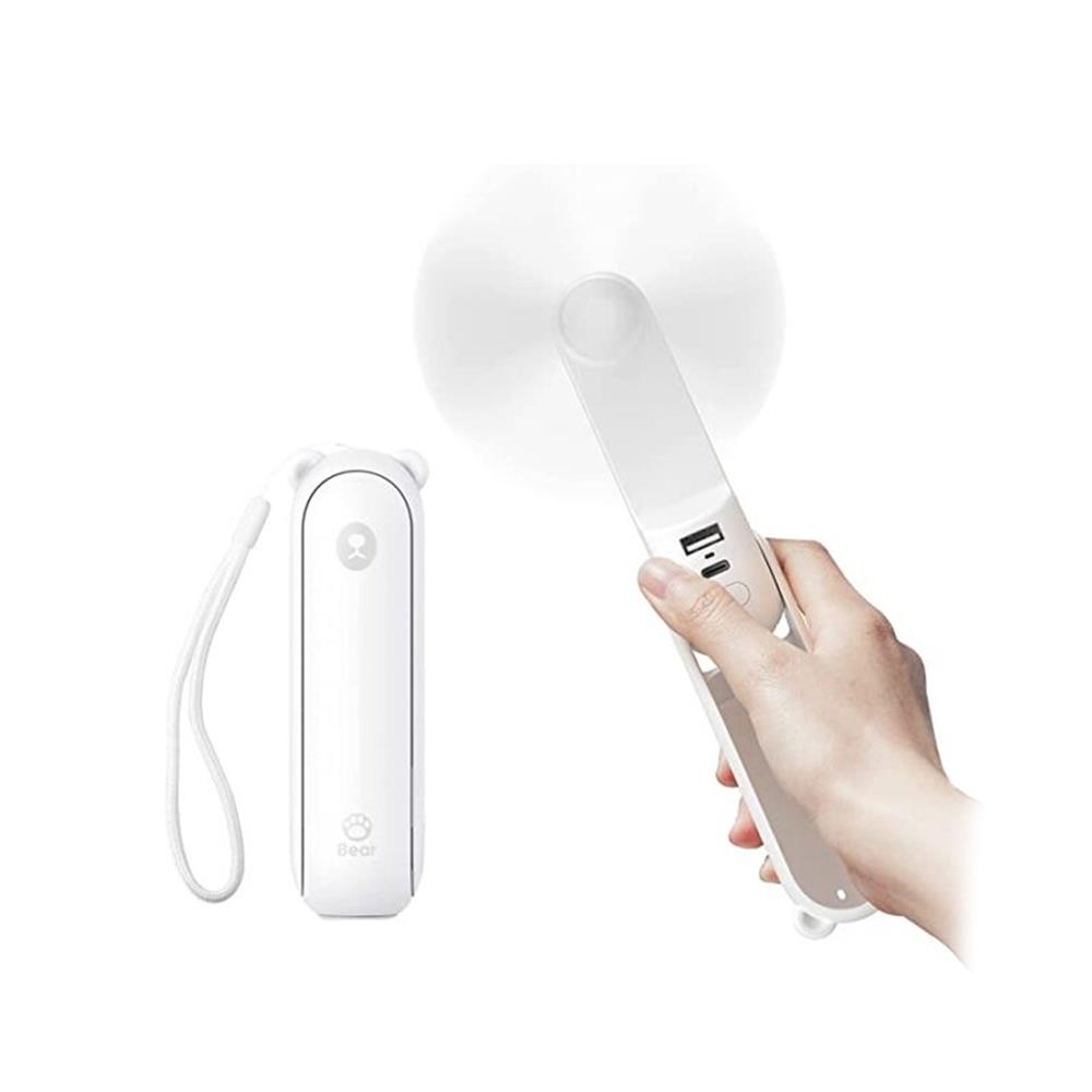 พัดลมพกพา 1.5 นิ้ว JISULIFE F8 สีขาว