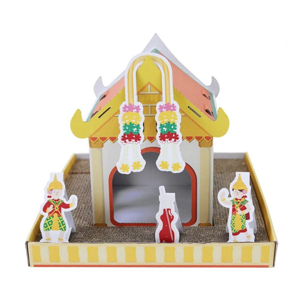 ที่ลับเล็บแมว KAFBO ศาลพระภูมิแมว สีเหลือง