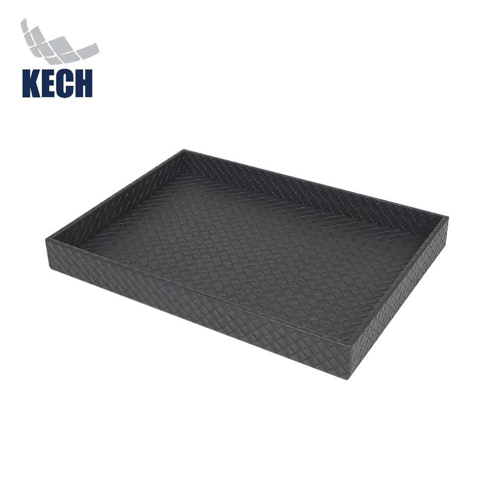 ถาด PVC KECH WEAVE L 35x25x4ซม. สีดำ_1