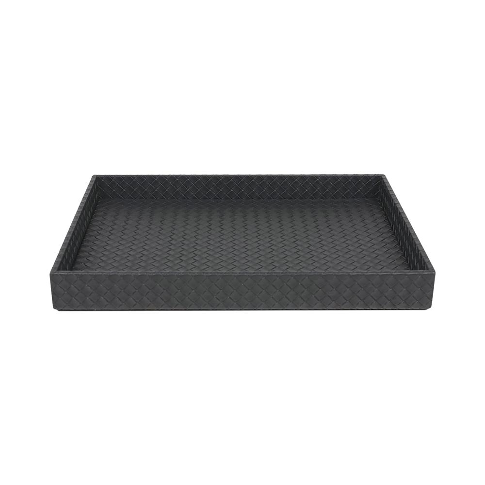 ถาด PVC KECH WEAVE L 35x25x4ซม. สีดำ