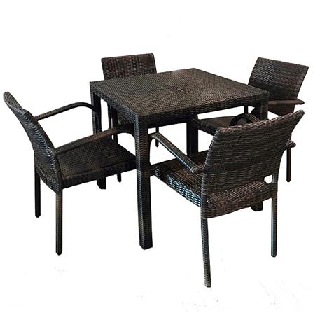 ชุดสนาม 4 ที่นั่ง IVY SAMBA DN004 สีน้ำตาลเข้ม