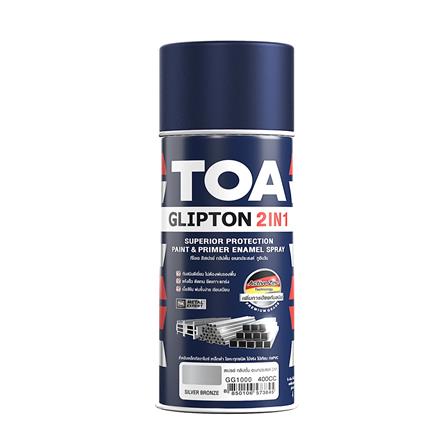 สีสเปรย์ TOA GLIPTON 2IN1 GG1000 400 ซีซี สี SILVER BRONZE