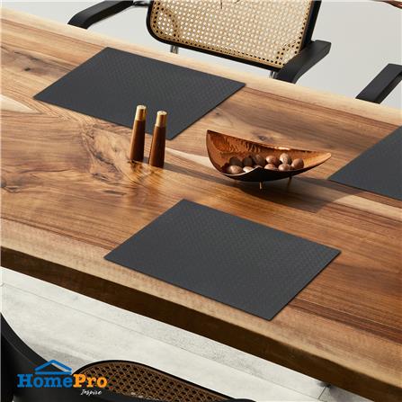 แผ่นรองจาน PVC KECH WEAVE สีดำ_3