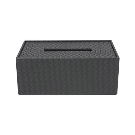 กล่องทิชชูแผ่น PVC KECH WEAVE สีดำ_2