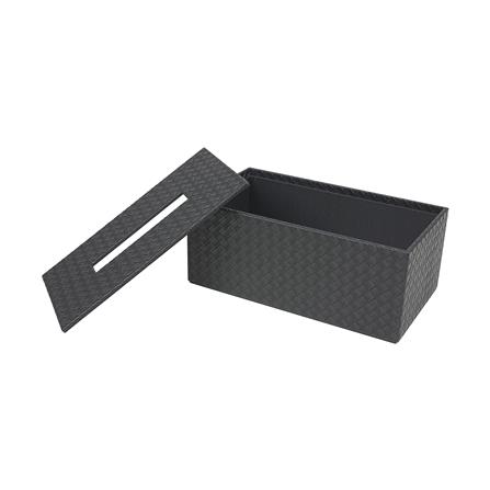 กล่องทิชชูแผ่น PVC KECH WEAVE สีดำ_3