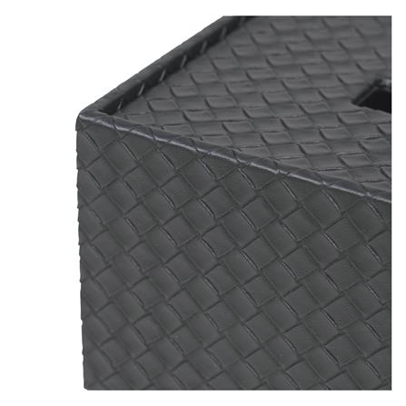 กล่องทิชชูแผ่น PVC KECH WEAVE สีดำ_4