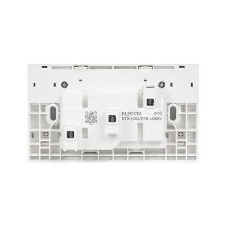 ชุดเต้ารับคู่ 3 ขา มีสวิตช์คุม ELECKTA VERVE สีขาว_4