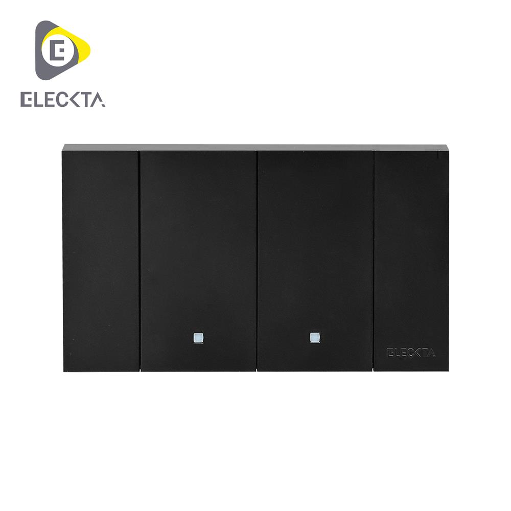 ชุดสวิตช์ 1 ทาง 2 ช่อง ELECKTA VERVE สีดำ_1